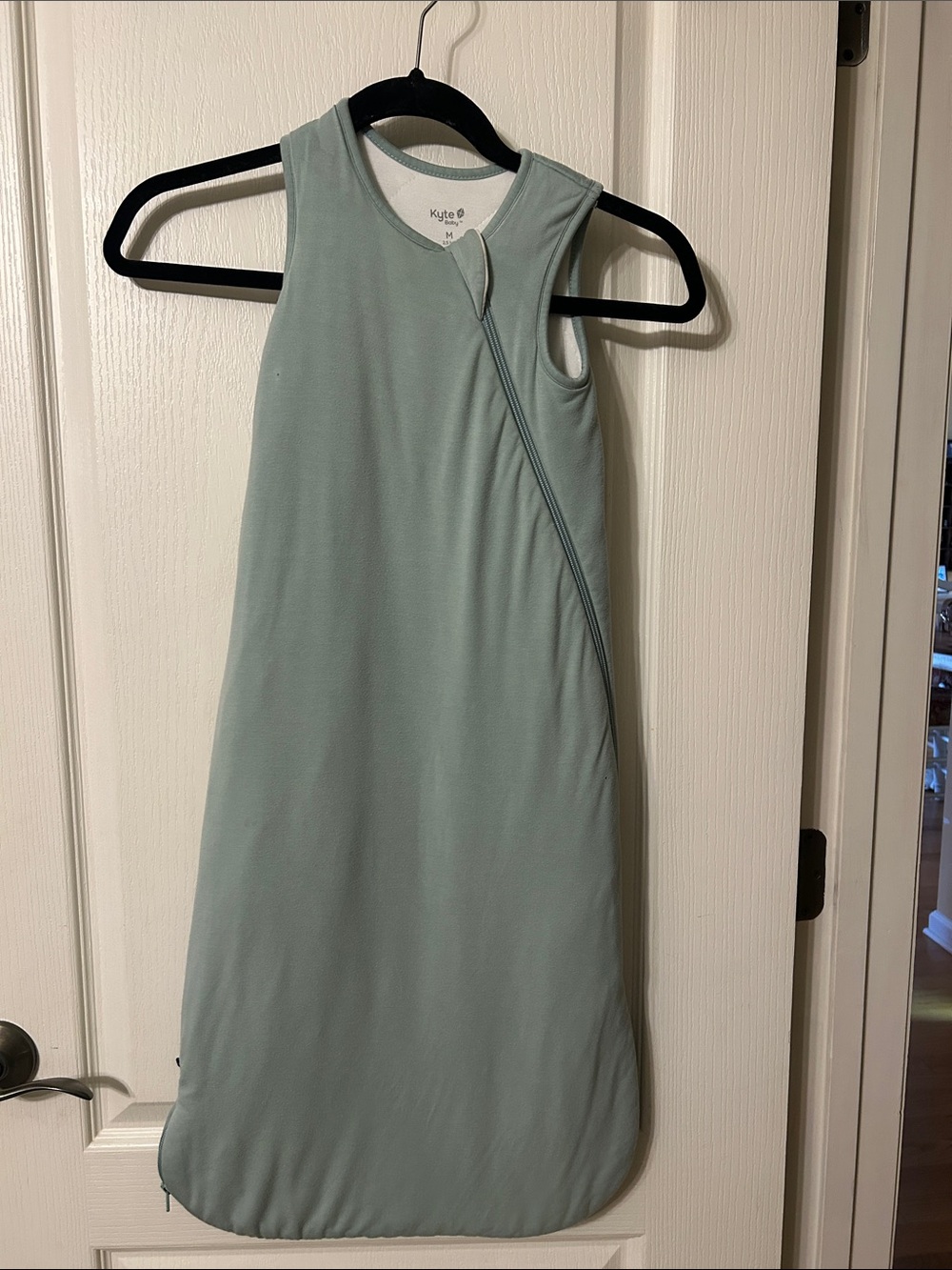 Kyte BABY Mint Zip-Front Long Sleeve Sleep Dress